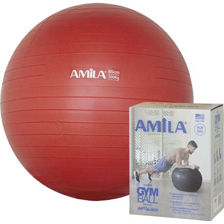 Μπάλα Γυμναστικής Gymball 75cm AMILA Γκρι Κωδ. 95867