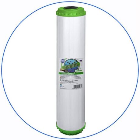 Σύστημα Φίλτρου Big Blue 20'' BBCBKDFCBLS20 της Aqua Filter με Διατομή Παροχής 1''