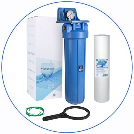 Σύστημα Φίλτρου Big Blue 20'' BBPS20 της Aqua Filter με Διατομή Παροχής 1''